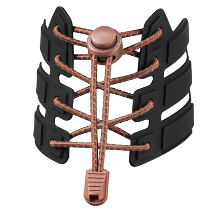 Reflexné elastické šnúrky - tmavo hnedé